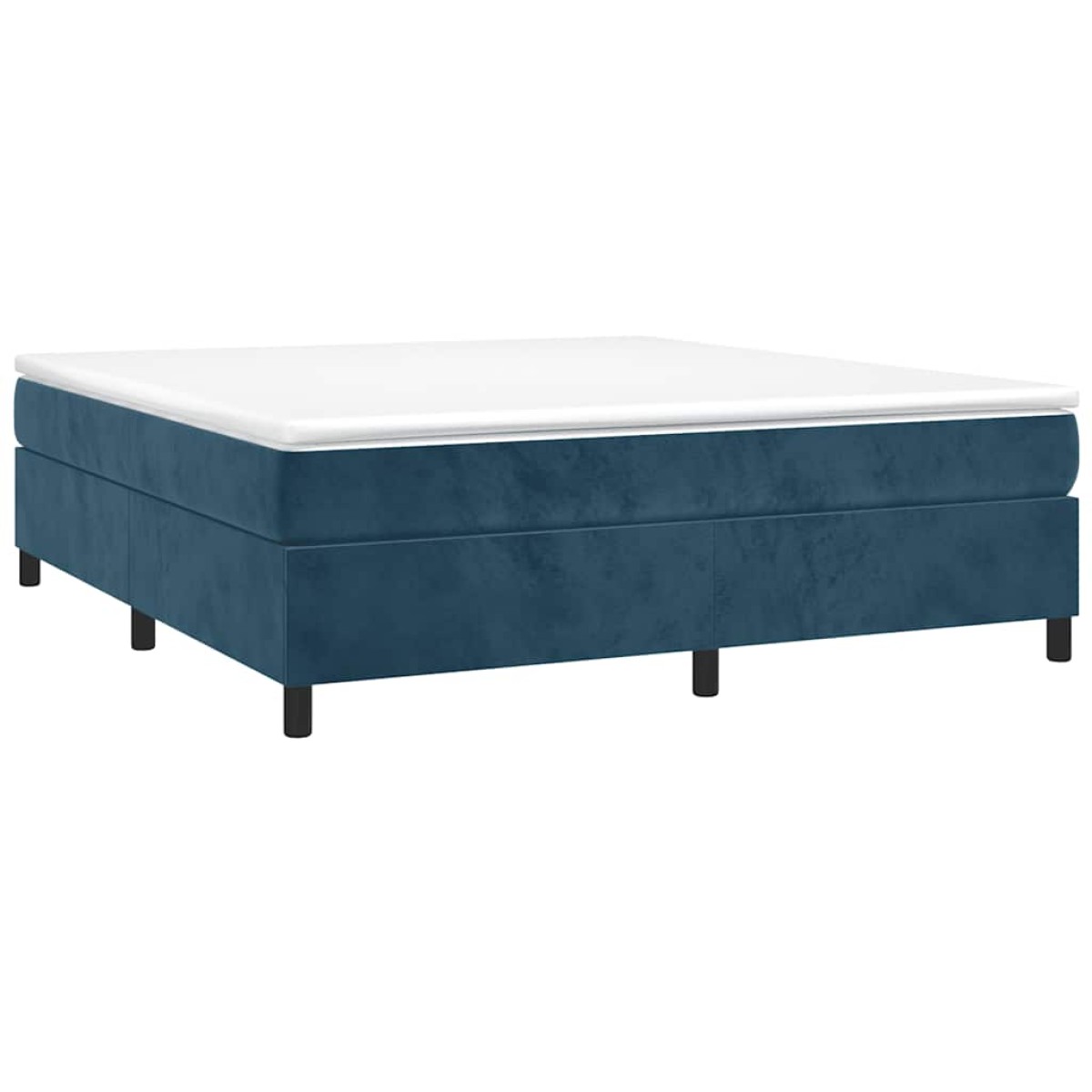 vidaXL Πλαίσιο Κρεβατιού Boxspring Σκούρο Μπλε 160x200 εκ. Βελούδινο