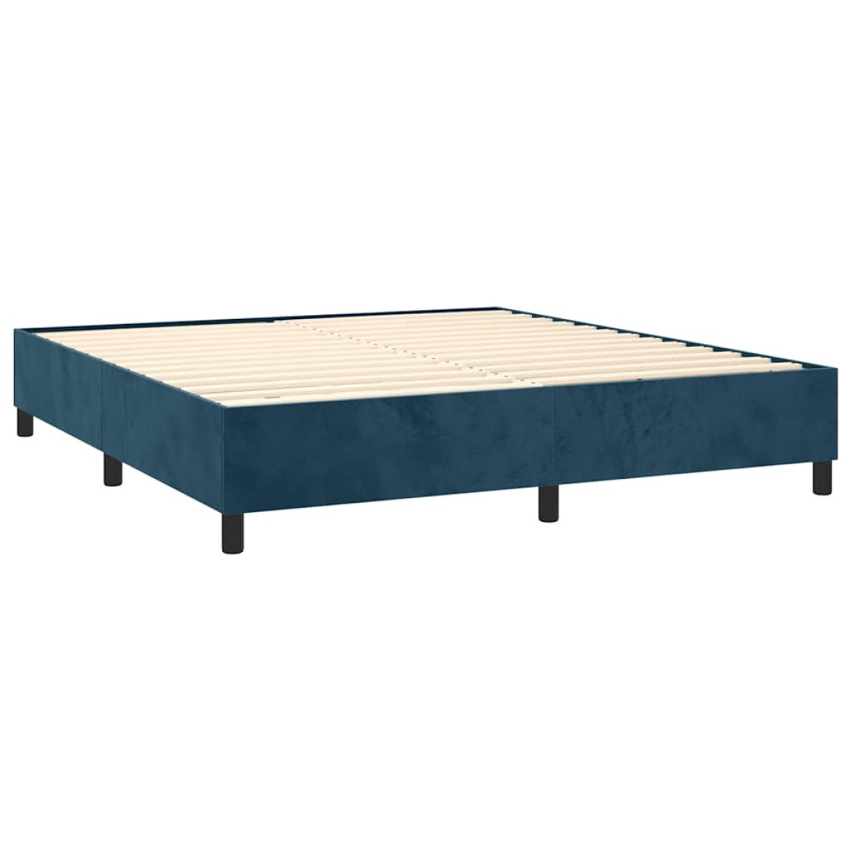 vidaXL Πλαίσιο Κρεβατιού Boxspring Σκούρο Μπλε 160x200 εκ. Βελούδινο