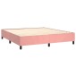 vidaXL Πλαίσιο Κρεβατιού Boxspring Ροζ 160x200 εκ. Βελούδινο