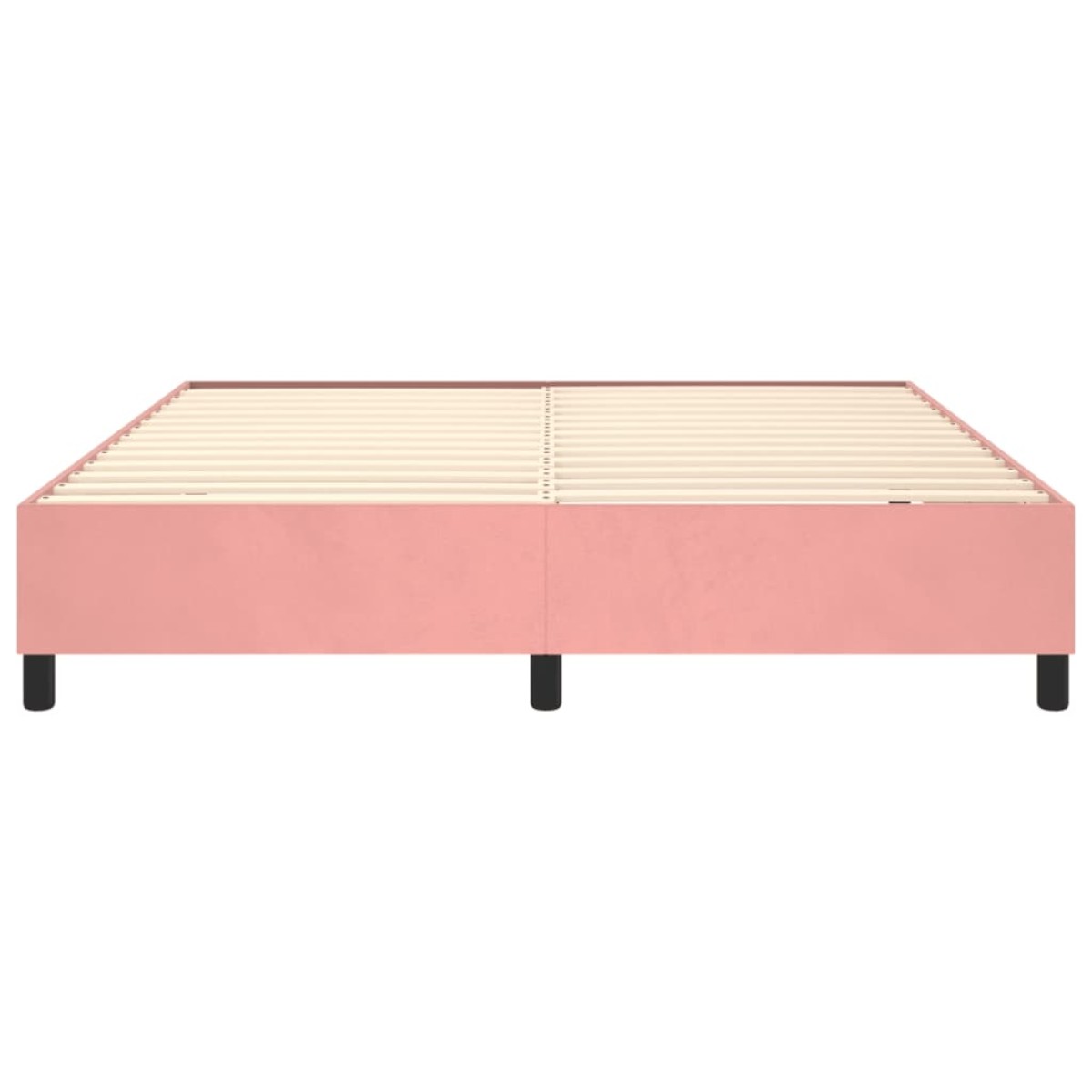 vidaXL Πλαίσιο Κρεβατιού Boxspring Ροζ 160x200 εκ. Βελούδινο
