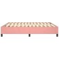 vidaXL Πλαίσιο Κρεβατιού Boxspring Ροζ 160x200 εκ. Βελούδινο