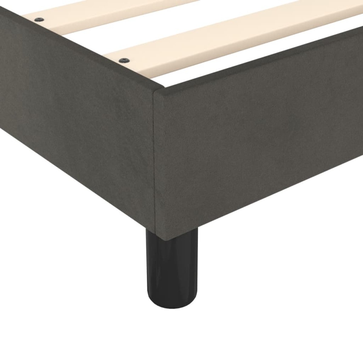 vidaXL Πλαίσιο Κρεβατιού Boxspring Σκούρο Γκρι 180x200 εκ. Βελούδινο