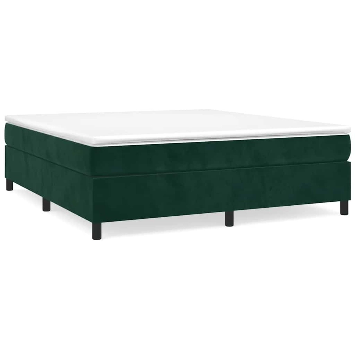 vidaXL Πλαίσιο Κρεβατιού Boxspring Σκούρο Πράσινο 180x200 εκ Βελούδινο