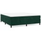 vidaXL Πλαίσιο Κρεβατιού Boxspring Σκούρο Πράσινο 180x200 εκ Βελούδινο