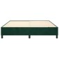 vidaXL Πλαίσιο Κρεβατιού Boxspring Σκούρο Πράσινο 180x200 εκ Βελούδινο