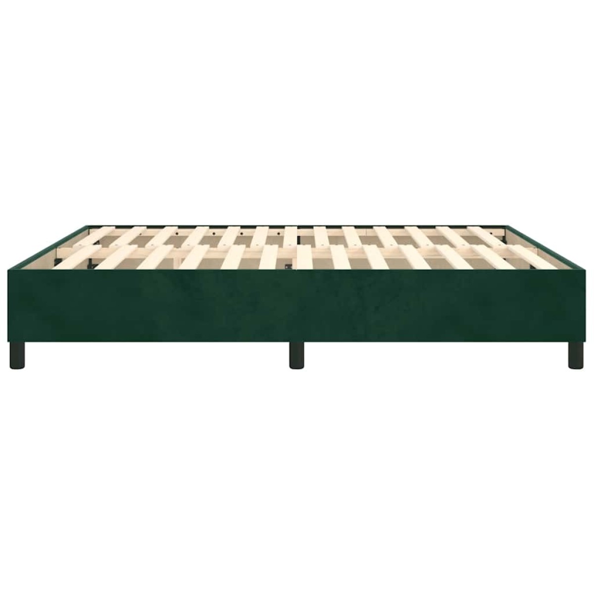vidaXL Πλαίσιο Κρεβατιού Boxspring Σκούρο Πράσινο 180x200 εκ Βελούδινο