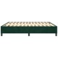 vidaXL Πλαίσιο Κρεβατιού Boxspring Σκούρο Πράσινο 180x200 εκ Βελούδινο
