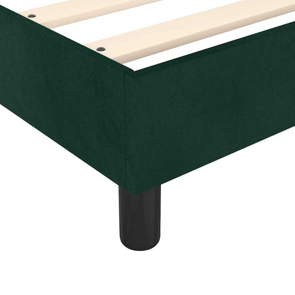 vidaXL Πλαίσιο Κρεβατιού Boxspring Σκούρο Πράσινο 180x200 εκ Βελούδινο