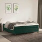 vidaXL Πλαίσιο Κρεβατιού Boxspring Σκούρο Πράσινο 180x200 εκ Βελούδινο