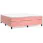 vidaXL Πλαίσιο Κρεβατιού Boxspring Ροζ 180x200 εκ. Βελούδινο