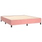 vidaXL Πλαίσιο Κρεβατιού Boxspring Ροζ 180x200 εκ. Βελούδινο