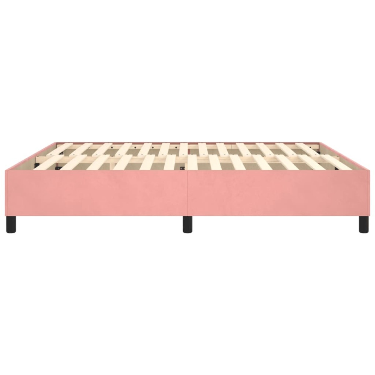 vidaXL Πλαίσιο Κρεβατιού Boxspring Ροζ 180x200 εκ. Βελούδινο