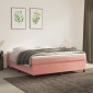 vidaXL Πλαίσιο Κρεβατιού Boxspring Ροζ 180x200 εκ. Βελούδινο