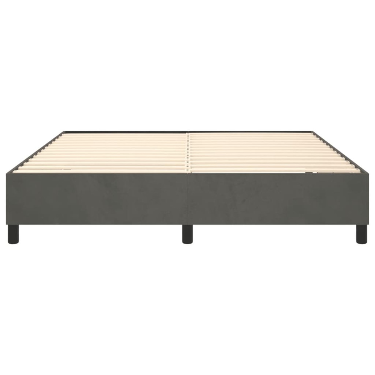 vidaXL Πλαίσιο Κρεβατιού Boxspring Σκούρο Γκρι 200x200 εκ. Βελούδινο