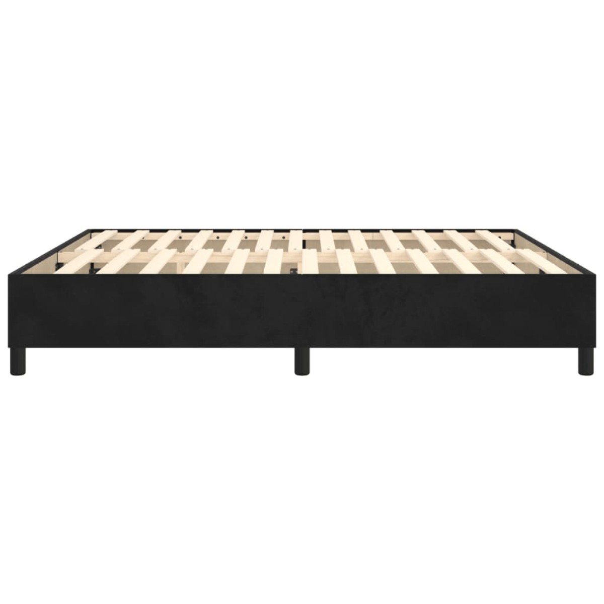vidaXL Πλαίσιο Κρεβατιού Boxspring Μαύρο 200x200 εκ. Βελούδινο
