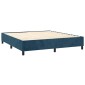 vidaXL Πλαίσιο Κρεβατιού Boxspring Σκούρο Μπλε 200x200 εκ. Βελούδινο
