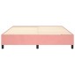 vidaXL Πλαίσιο Κρεβατιού Boxspring Ροζ 200x200 εκ. Βελούδινο