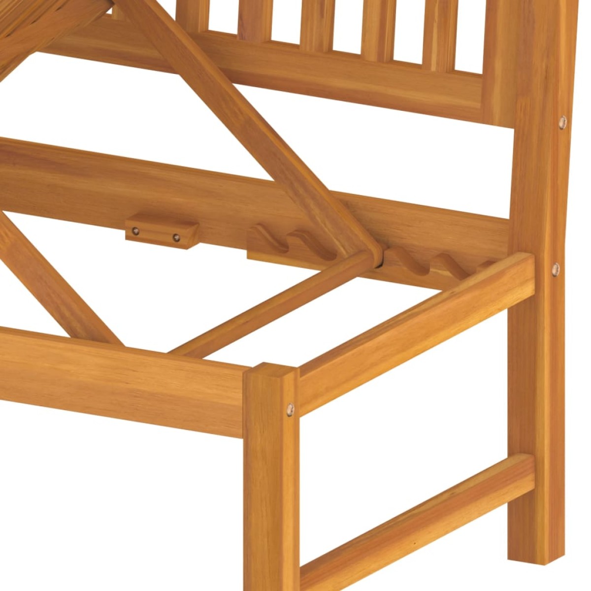 vidaXL Καναπές Κρεβάτι 200x60x75 εκ. Μασίφ Ακακία με Γκρι Μαξιλάρι