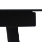 vidaXL Τραπεζαρία Κήπου Μαύρη 150 x 80 x 74 εκ. από Ατσάλι / Γυαλί
