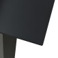vidaXL Τραπεζαρία Κήπου Μαύρη 190 x 90 x 74 εκ. από Ατσάλι / Γυαλί