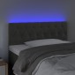 vidaXL Κεφαλάρι Κρεβατιού LED Σκούρο Γκρι 100x7x78/88 εκ. Βελούδινο