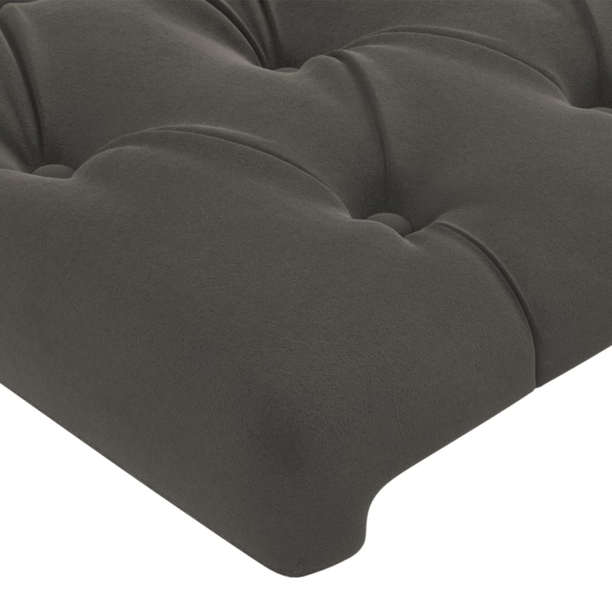 vidaXL Κεφαλάρι Κρεβατιού LED Σκούρο Γκρι 100x7x78/88 εκ. Βελούδινο