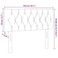 vidaXL Κεφαλάρι Κρεβατιού LED Σκούρο Γκρι 100x7x78/88 εκ. Βελούδινο