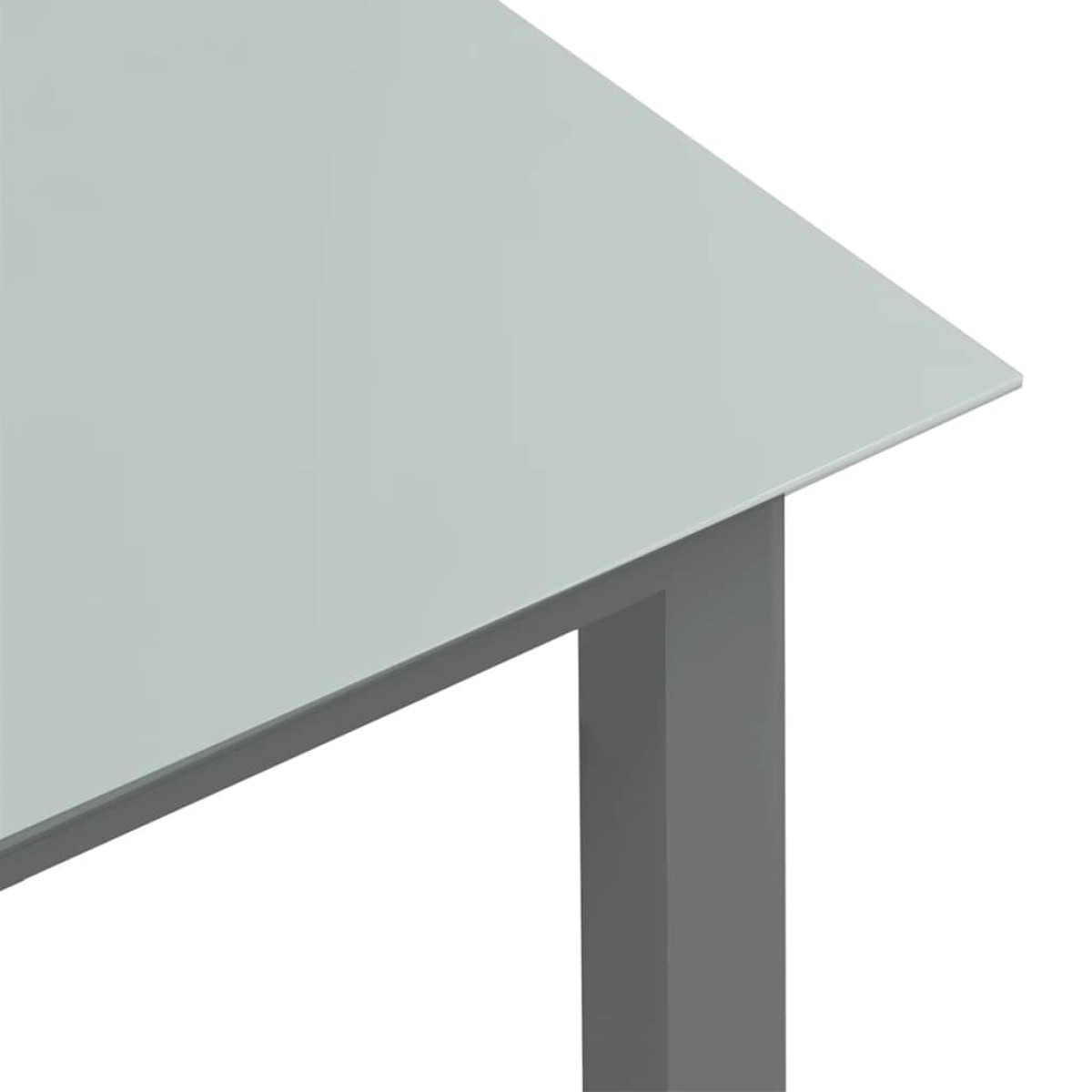 vidaXL Τραπέζι Κήπου Ανοιχτό Γκρι 150x90x74 εκ. από Αλουμίνιο / Γυαλί