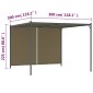 vidaXL Πέργκολα Κήπου με Πτυσσόμενη Οροφή Taupe 3 x 3 μ. 180 γρ/μ²