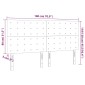 vidaXL Κεφαλάρι Κρεβατιού LED Ανοιχτό Γκρι 180x5x118/128 εκ. Βελούδινο
