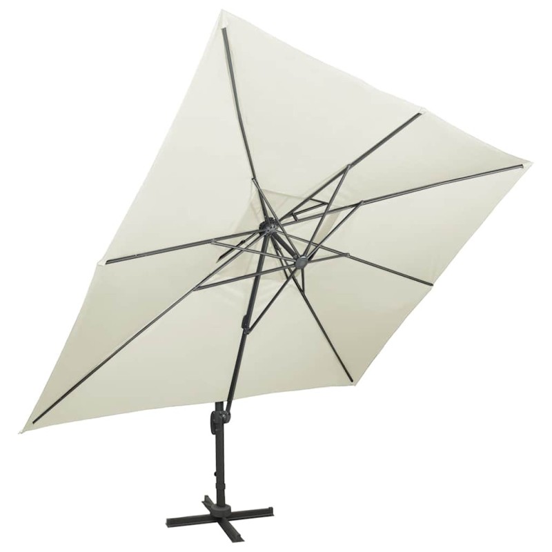vidaXL Ομπρέλα Κήπου με Διπλή Επιφάνεια Άμμου 400x300 εκ.
