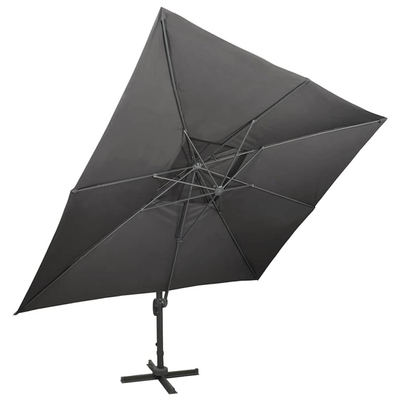 vidaXL Ομπρέλα Κήπου με Διπλή Κορυφή, Ανθρακί 400x300 εκ.