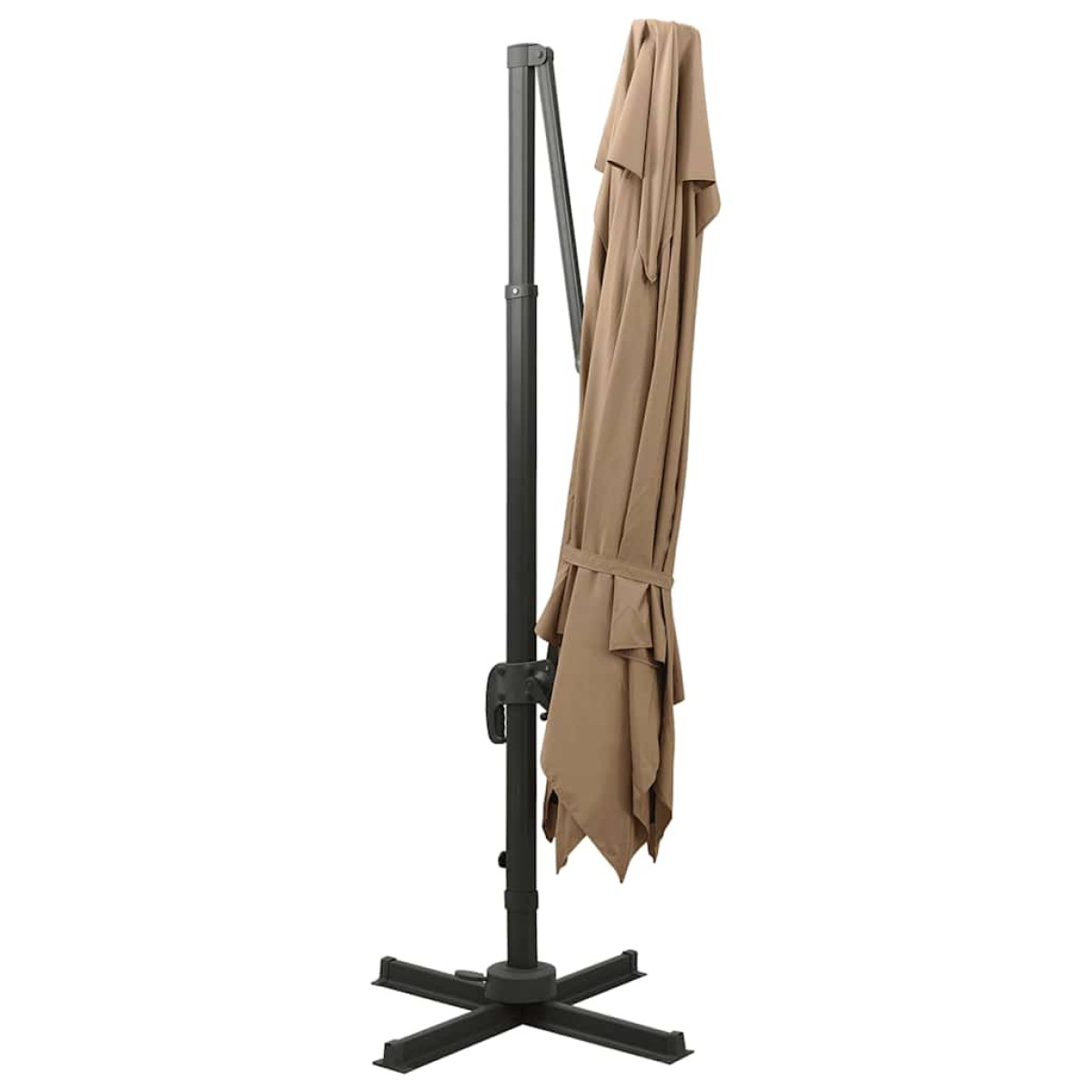 vidaXL Ομπρέλα Κρεμαστή με Διπλή Οροφή Taupe 300 x 300 εκ.