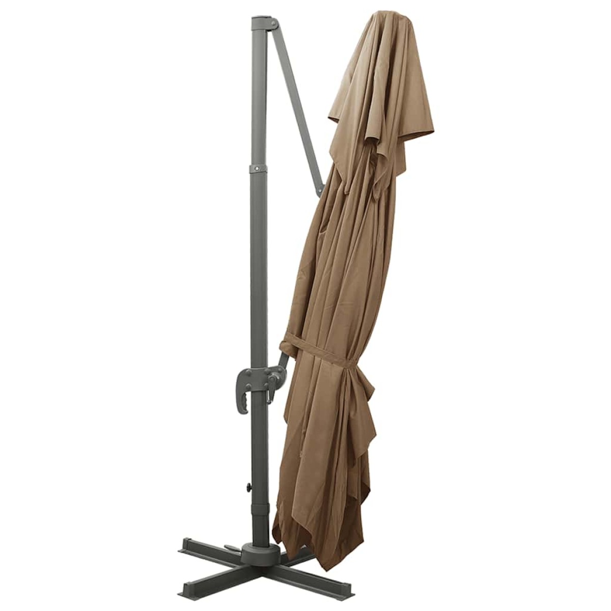 vidaXL Ομπρέλα Κρεμαστή με Διπλή Οροφή Taupe 400 x 300 εκ.