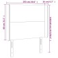 vidaXL Κεφαλάρι Κρεβατιού LED Ροζ 103x16x118/128 εκ.Βελούδινο
