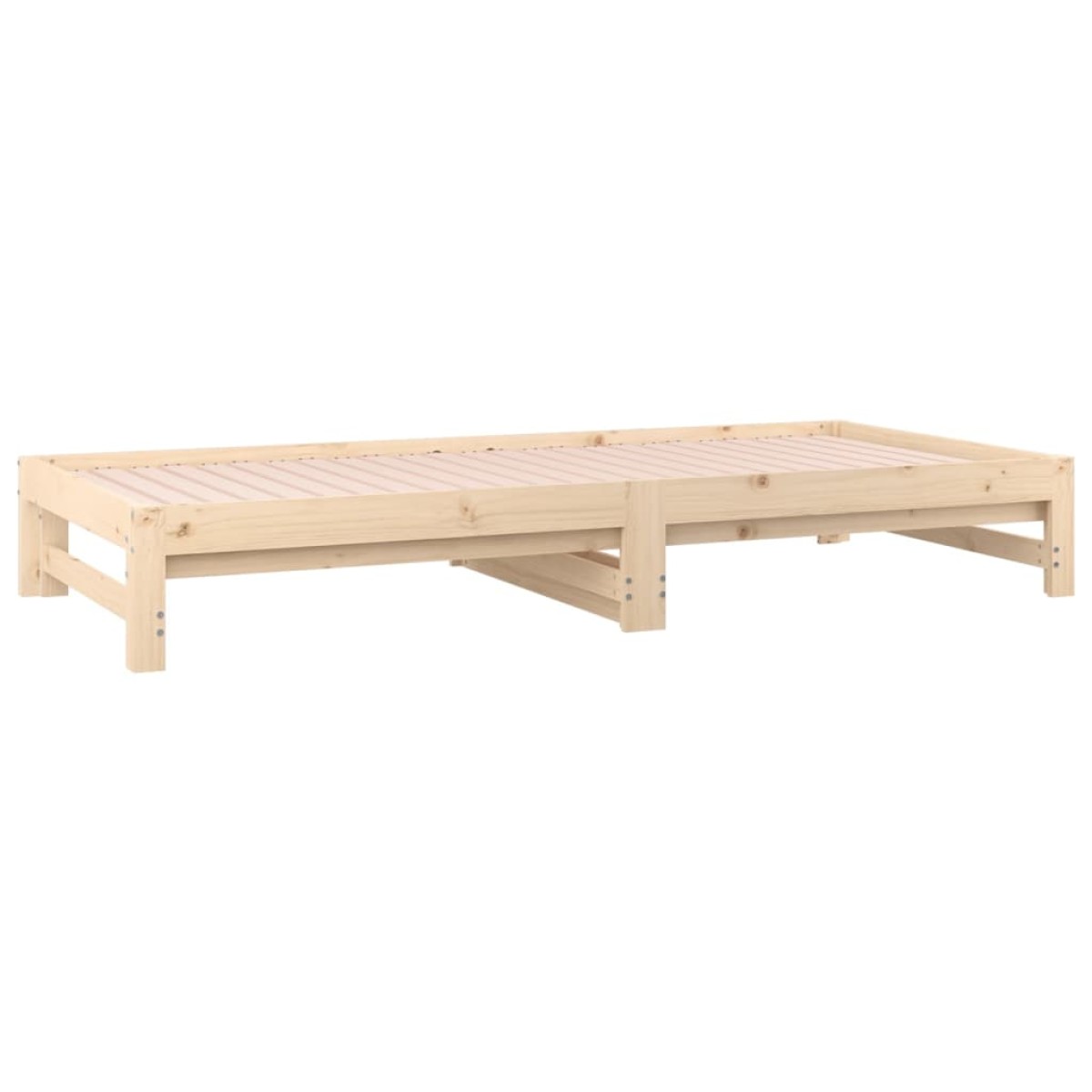 vidaXL Καναπές Κρεβάτι Συρόμενος 2x(90x190) εκ. Μασίφ Ξύλο Πεύκου