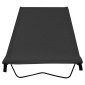 vidaXL Κρεβάτι Κάμπινγκ Μαύρο 180x60x19 εκ. Ύφασμα Oxford και Ατσάλι