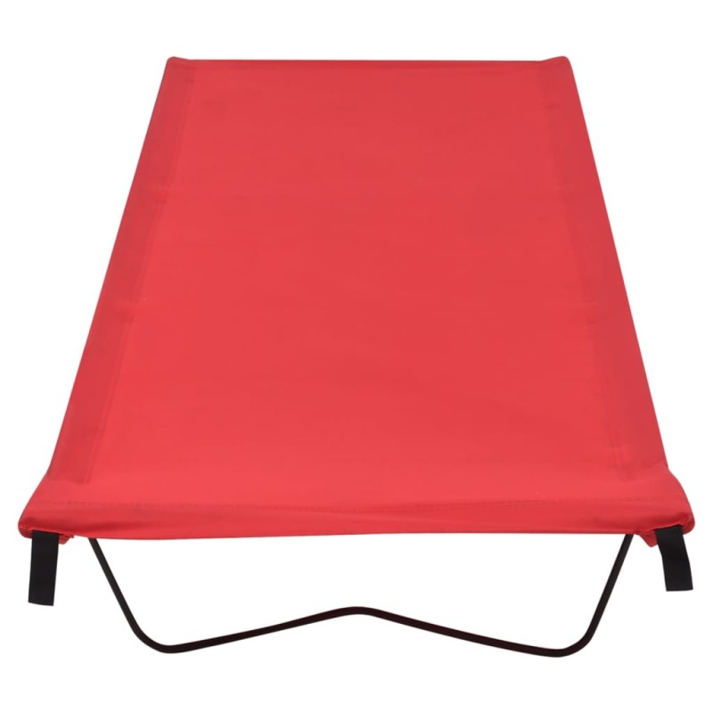 vidaXL Κρεβάτι Κάμπινγκ Κόκκινο 180 x 60 x 19 εκ. Ύφασ. Oxford/Ατσάλι