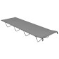 vidaXL Κρεβάτι Κάμπινγκ Γκρι 180x60x19εκ. Ύφασμα Oxford και Ατσάλι