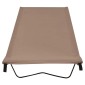 vidaXL Κρεβάτι Κάμπινγκ Χρώμα Taupe 180x60x19εκ. Ύφασμα Oxford/Ατσάλι