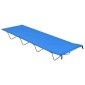 vidaXL Κρεβάτια Κάμπινγκ 2 τεμ. Μπλε 180x60x19εκ Ύφασ. Oxford/Ατσάλι