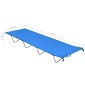 vidaXL Κρεβάτια Κάμπινγκ 2 τεμ. Μπλε 180x60x19εκ Ύφασ. Oxford/Ατσάλι