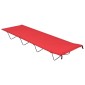 vidaXL Κρεβάτια Κάμπινγκ 2τεμ Κόκκινα 180x60x19εκ Ύφασ. Oxford/Ατσάλι