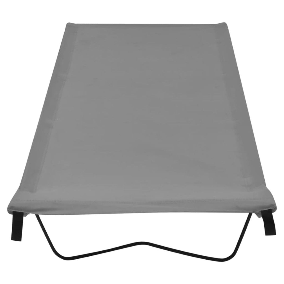 vidaXL Κρεβάτια Κάμπινγκ 2 τεμ. Γκρι 180x60x19εκ. Ύφασ. Oxford/Ατσάλι