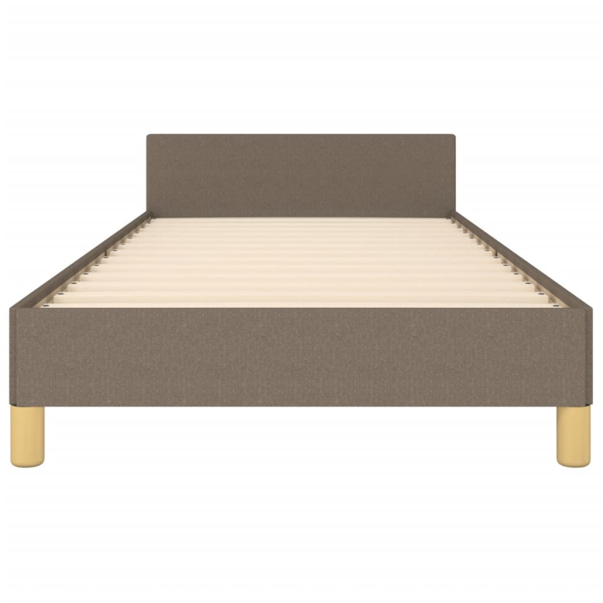 vidaXL Πλαίσιο Κρεβατιού με Κεφαλάρι Taupe 90x200 εκ. Υφασμάτινο