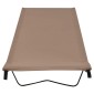 vidaXL Κρεβάτια Κάμπινγκ 2 τεμ. Taupe 180x60x19εκ Ύφασ. Oxford/Ατσάλι
