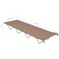 vidaXL Κρεβάτια Κάμπινγκ 2 τεμ. Taupe 180x60x19εκ Ύφασ. Oxford/Ατσάλι