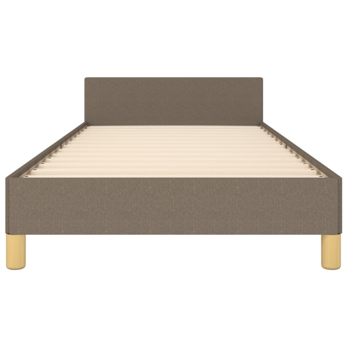 vidaXL Πλαίσιο Κρεβατιού με Κεφαλάρι Taupe 100x200 εκ. Υφασμάτινο