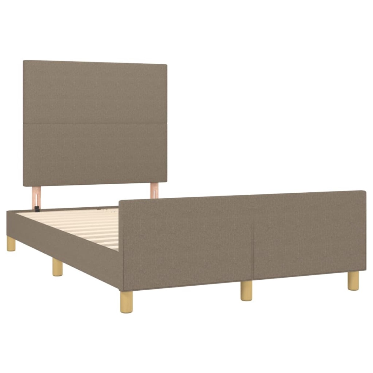 vidaXL Πλαίσιο Κρεβατιού με Κεφαλάρι Taupe 120x200 εκ. Υφασμάτινο