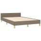vidaXL Πλαίσιο Κρεβατιού με Κεφαλάρι Taupe 120x200 εκ. Υφασμάτινο